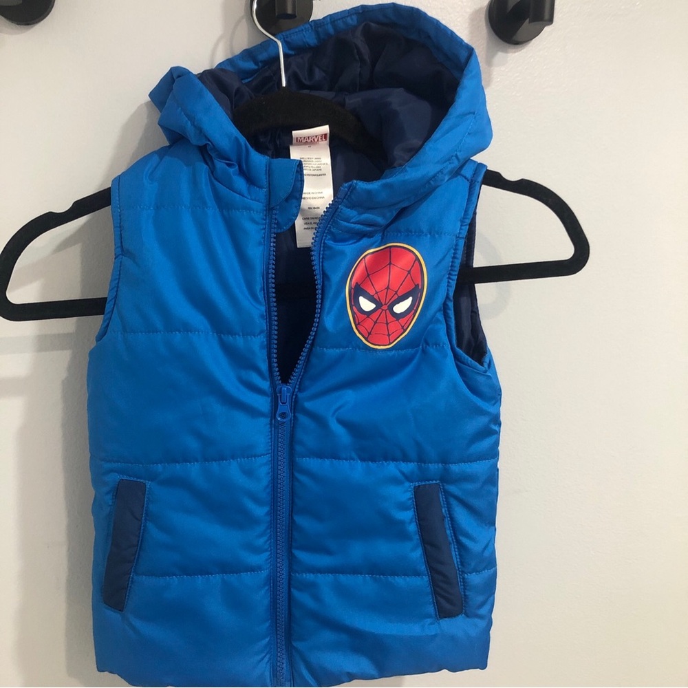 Marvel Toddler kids Spiderman Zip Up Puffer Vest 4T